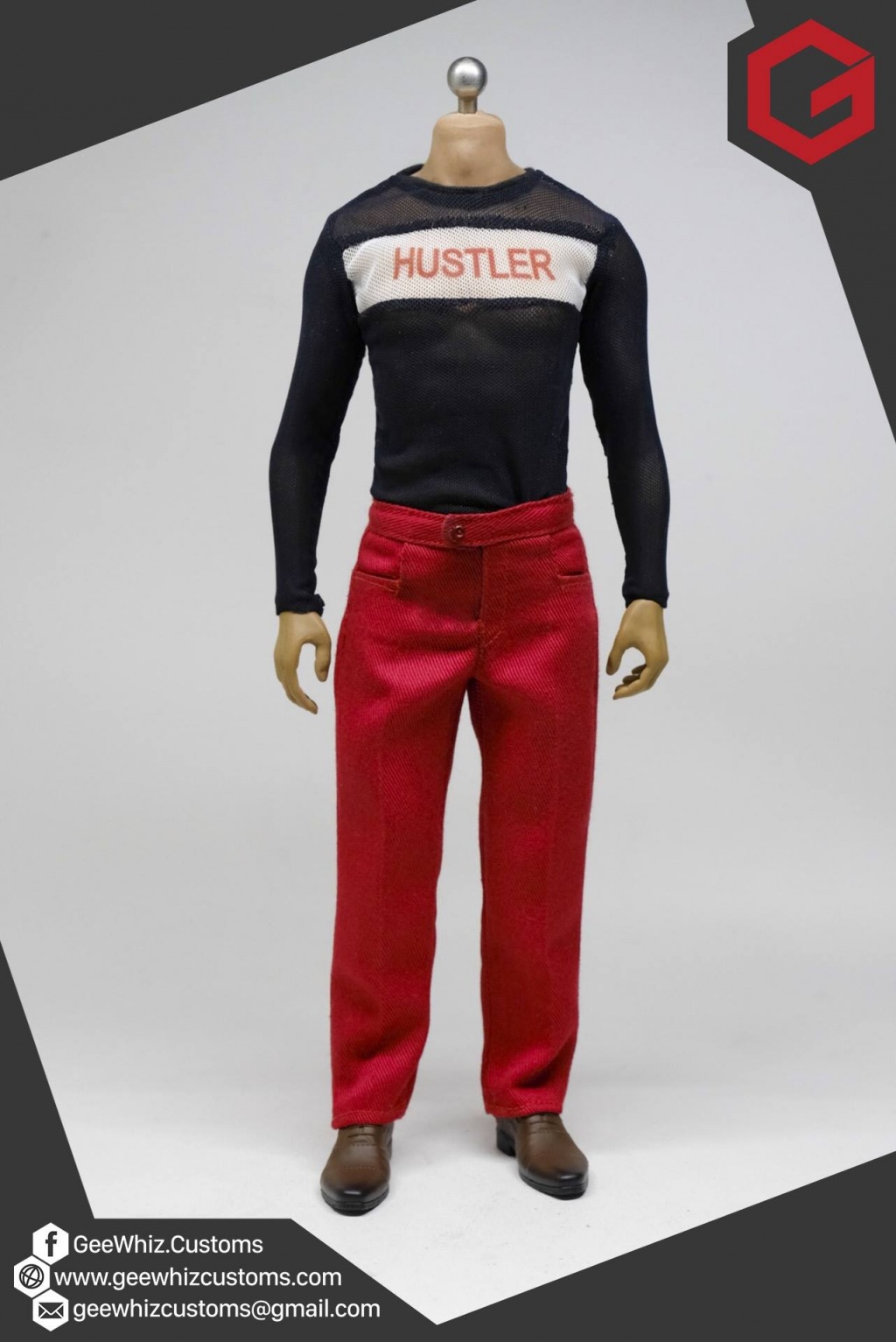 Tyler Durden Hustler Outfit, 1:6 Scale Hustler Net Shirt an…