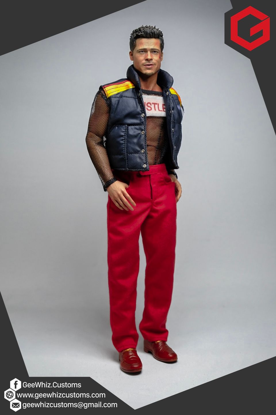 Geewhiz Customs: 1:6 Scale Tyler Durden Hustler Outfit with Vest
